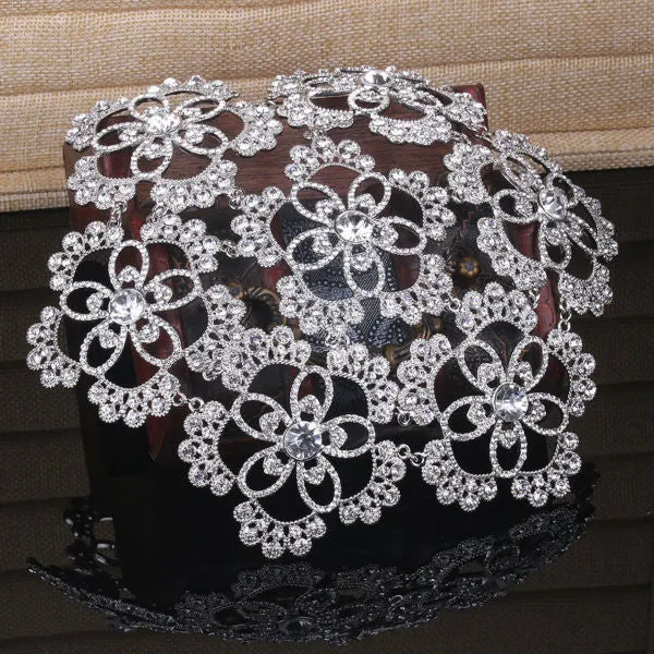 Vintage Silver Tiara Bridal Headpiece Bridal Crystal Hair Jewelry