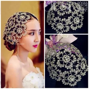 Vintage Silver Tiara Bridal Headpiece Bridal Crystal Hair Jewelry