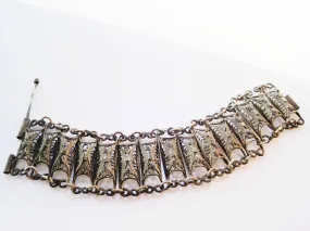 Vintage Turkish or Balkan Filigree Bracelet from the Late Ottoman Era