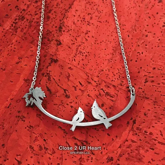 Wild Bird Necklaces Stainless Steel Bar Pendant Made in the USA