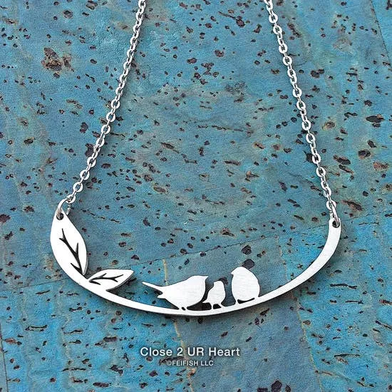 Wild Bird Necklaces Stainless Steel Bar Pendant Made in the USA