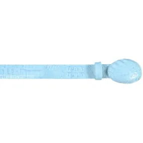Wild West Caiman Belt With Removable Buckle & Leather Lining Baby Blue (2c110219)