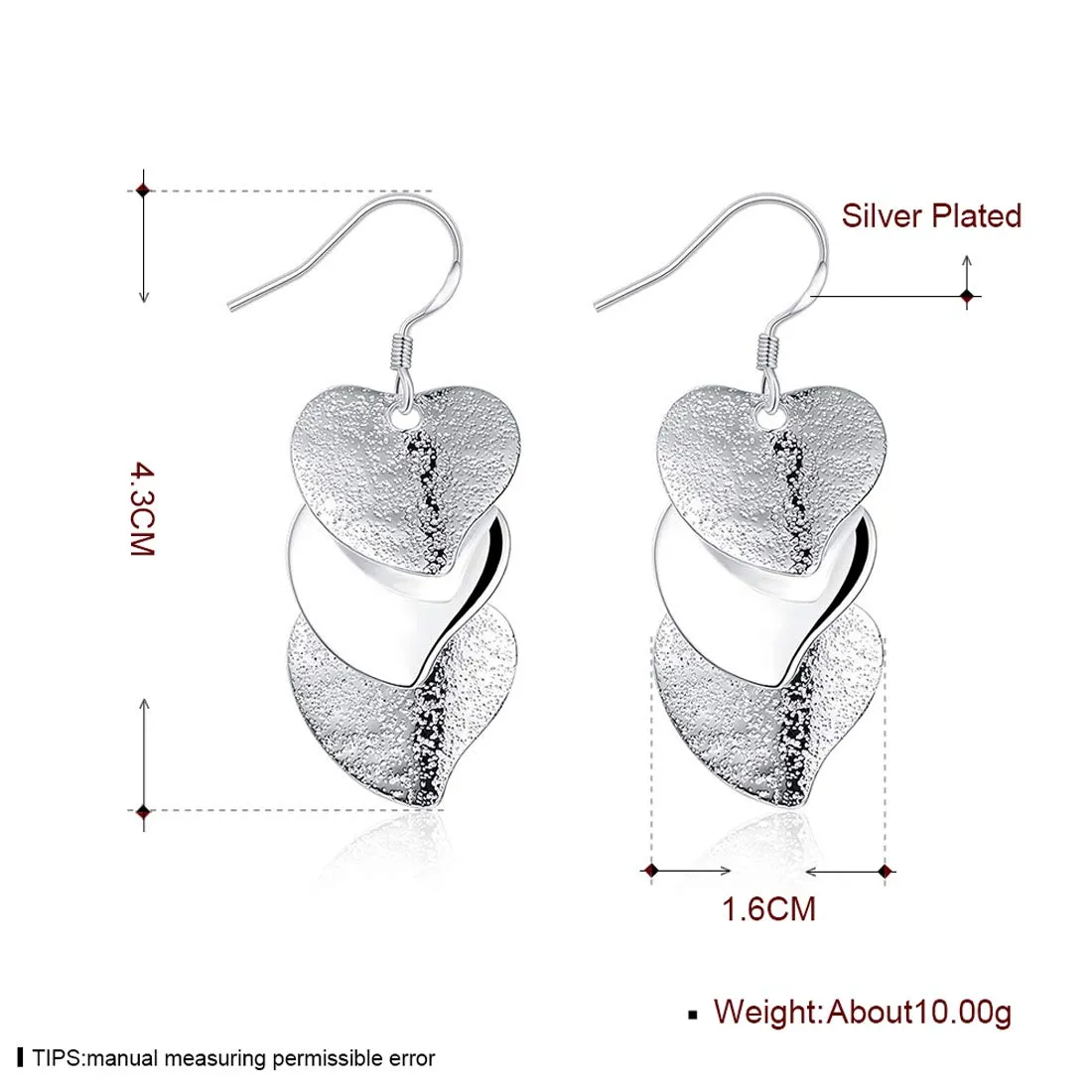 Yellow Chimes Sparkling Heart Designer Alloy Chandelier Earring for Women & Girls
