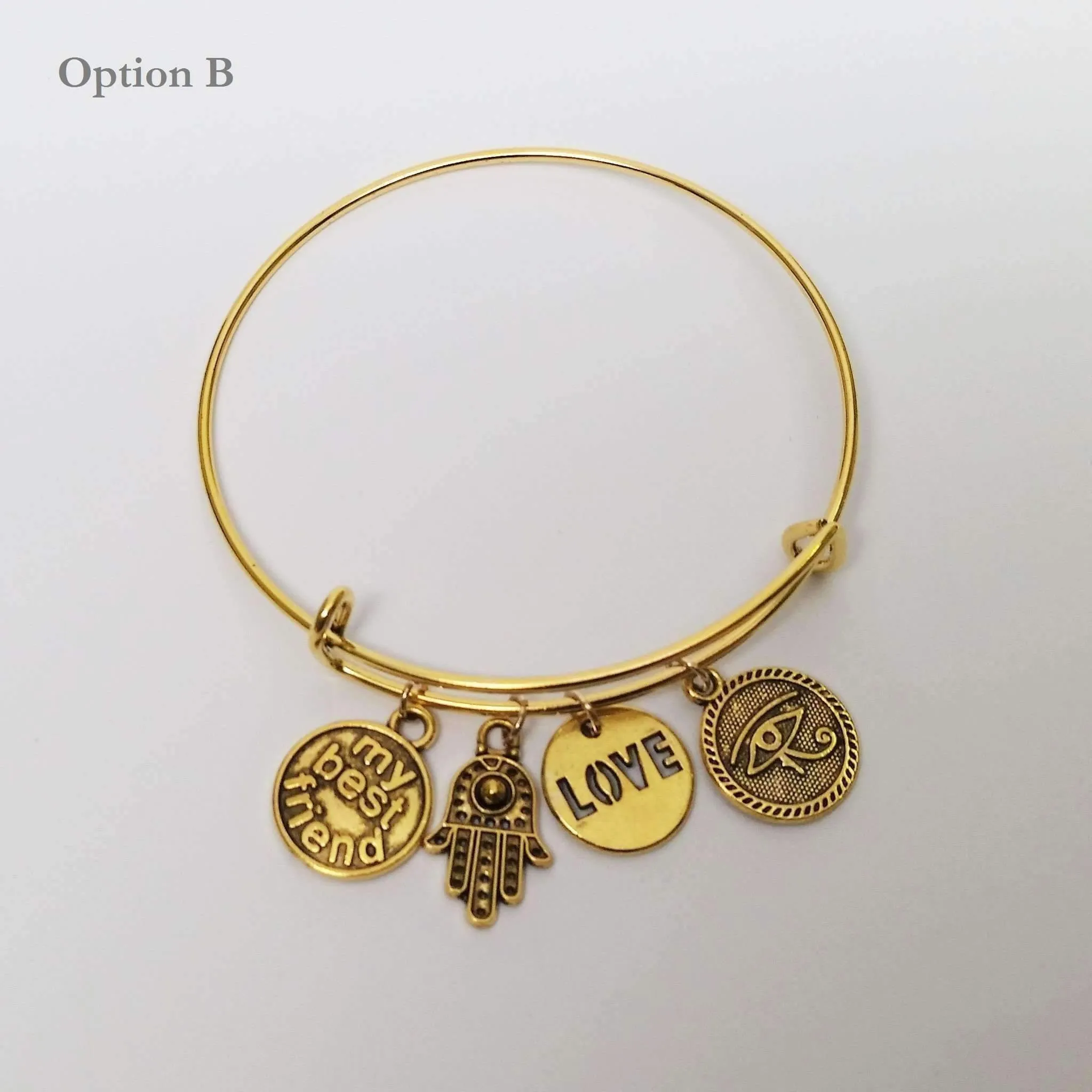 Your Golden Charms Bangle Bracelet